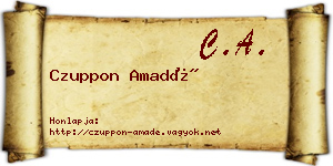 Czuppon Amadé névjegykártya